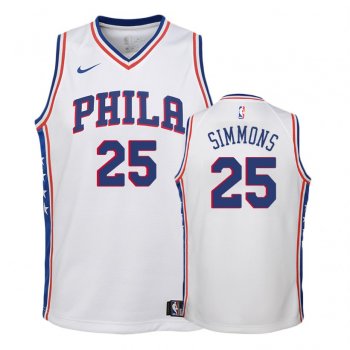 Youth Philadelphia 76ers #25 Ben Simmons Association Jersey