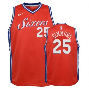 Youth Philadelphia 76ers #25 Ben Simmons Statement Jersey