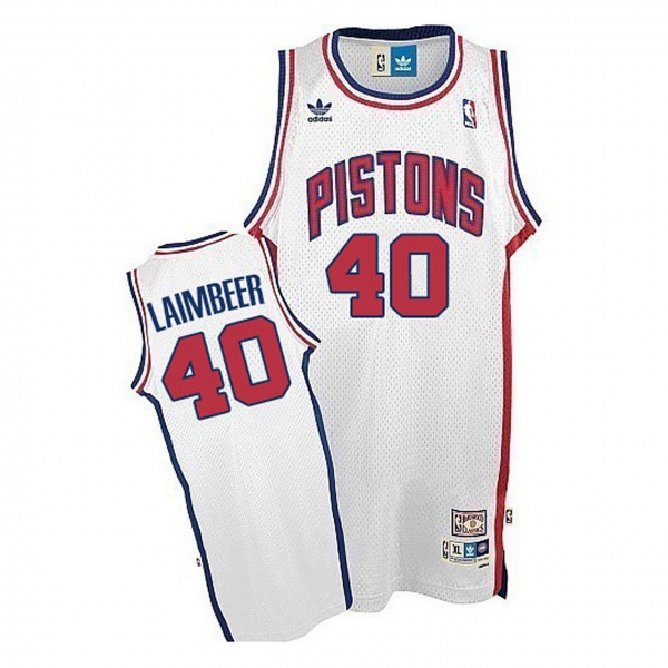 Detroit Pistons #40 Bill Laimbeer Hardwood Classics Jersey