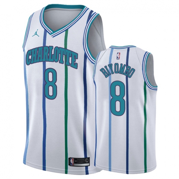 Charlotte Hornets Bismack Biyombo #8 White 2018-19 Classic Jersey