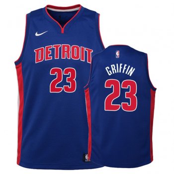 Youth Detroit Pistons Blake Griffin #23 Blue Icon Jersey