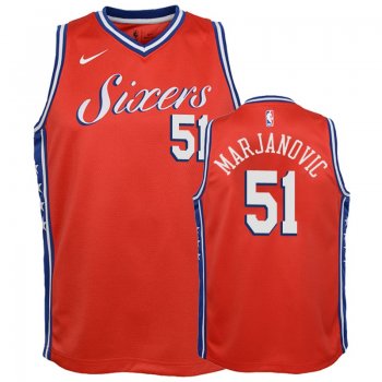 Youth Philadelphia 76ers Boban Marjanovic #51 Red 2018-19 Statement Jersey