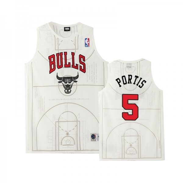 Chicago Bulls #5 Bobby Portis Basketball Court Jersey