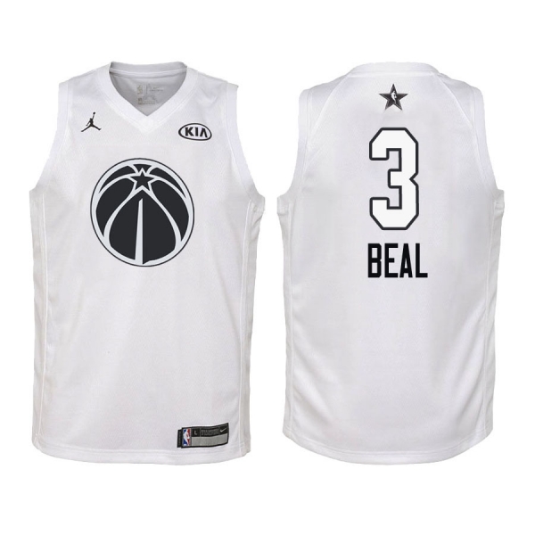 Youth 2018 All-Star Washington Wizards Bradley Beal #3 White Jersey