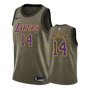 Los Angeles Lakers #14 Brandon Ingram Salute to Service Jersey