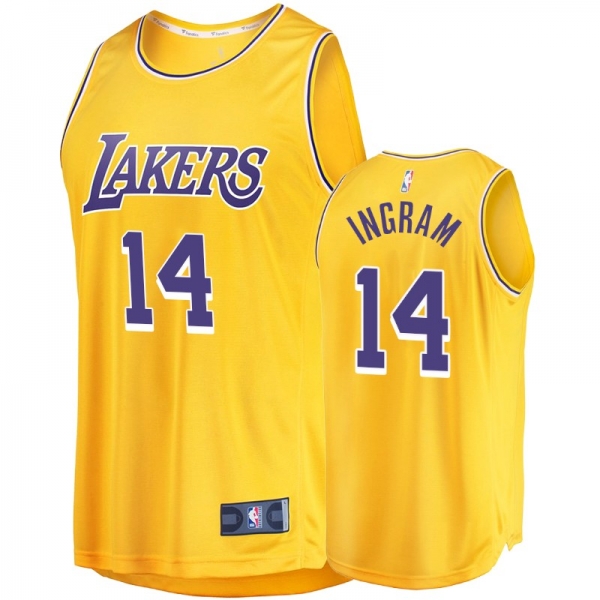 Men's Lakers Brandon Ingram Gold Replica Icon Jersey Fanatics Branded