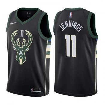 Milwaukee Bucks Brandon Jennings #11 Black Statement Jersey