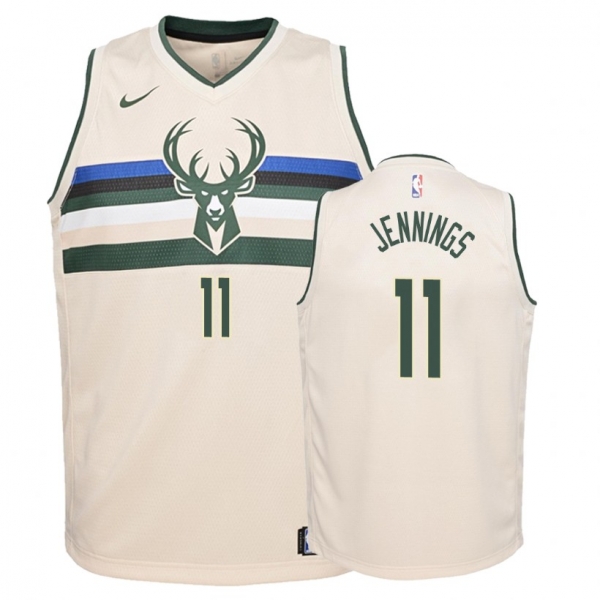 Youth Milwaukee Bucks #11 Brandon Jennings City Jersey