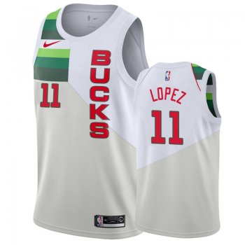 Milwaukee Bucks #11 Brook Lopez Earned Jersey