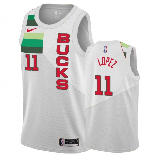 Milwaukee Bucks #11 Brook Lopez Earned Jersey