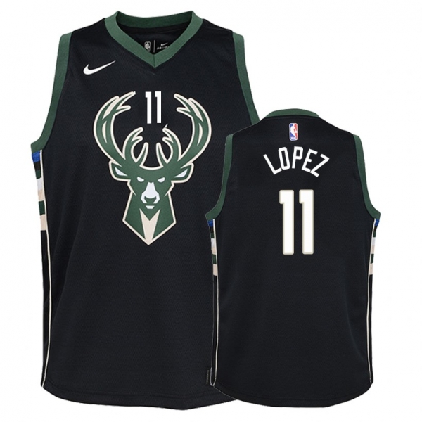 Youth Milwaukee Bucks #11 Brook Lopez Statement Jersey