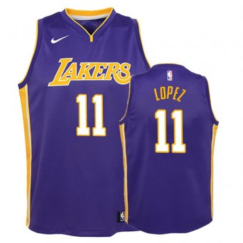 Youth Los Angeles Lakers #11 Brook Lopez Statement Jersey