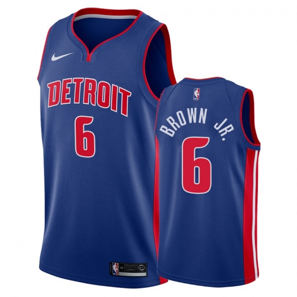 Detroit Pistons #6 Bruce Brown Jr. Icon Jersey