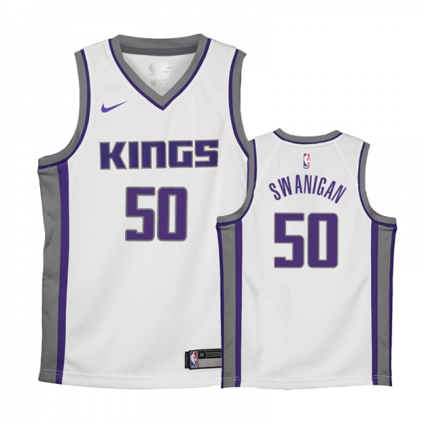 Youth Sacramento Kings #50 Caleb Swanigan Association Jersey