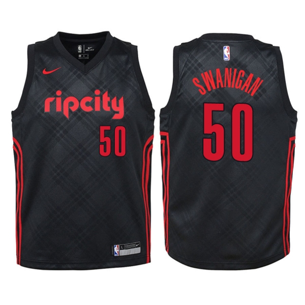 Youth Portland Trail Blazers #50 Caleb Swanigan City Jersey