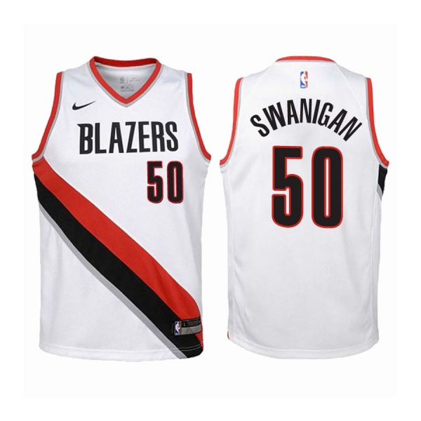 Youth Portland Trail Blazers #50 Caleb Swanigan Association Jersey