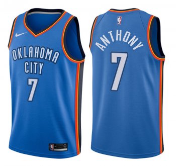 Oklahoma City Thunder Carmelo Anthony Blue 2017-18 Icon Jersey