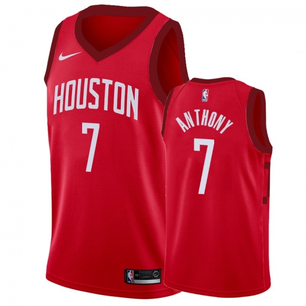 Houston Rockets Carmelo Anthony #7 Red Earned Edition Jersey