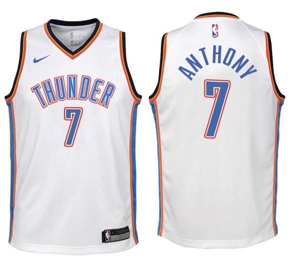 Youth Oklahoma City Thunder #7 Carmelo Anthony Association Jersey