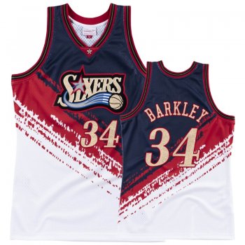 Philadelphia 76ers #34 Charles Barkley Independence Day Jersey