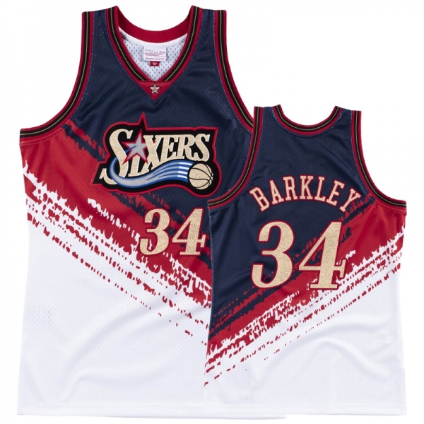 Philadelphia 76ers #34 Charles Barkley Independence Day Jersey