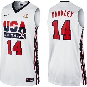 USA Team #14 Charles Barkley Hardwood Classics Jersey