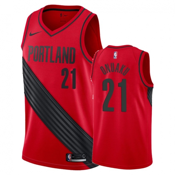 Portland Trail Blazers Chinanu Onuaku #21 Red Statement Jersey