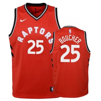 Youth Toronto Raptors Chris Boucher #25 Red Icon Jersey