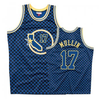 Golden State Warriors #17 Chris Mullin Checkerboard Jersey