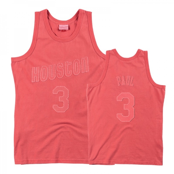 Rockets Chris Paul Men's Red Washed Out Jersey