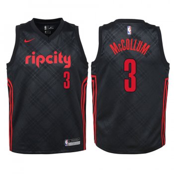 Youth Portland Trail Blazers #3 C.J. McCollum City Jersey