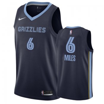 Men's Memphis Grizzlies C.J. Miles #6 Navy Icon Jersey