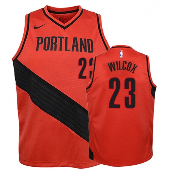 Youth Portland Trail Blazers #23 C.J. Wilcox Statement Jersey