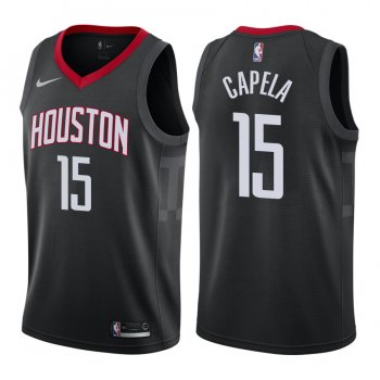 Houston Rockets Clint Capela #15 Black 2017-18 Statement Jersey