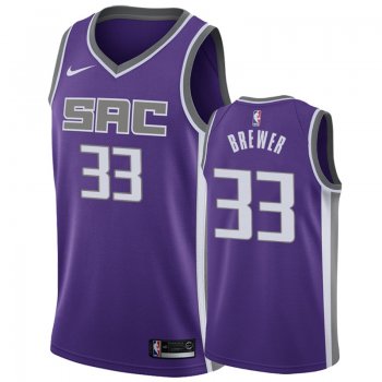 Men's Sacramento Kings Corey Brewer #33 Purple Icon Jersey