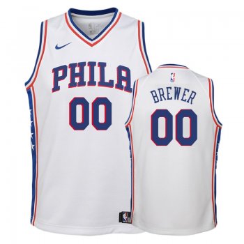 Youth Philadelphia 76ers #00 Corey Brewer Association Jersey