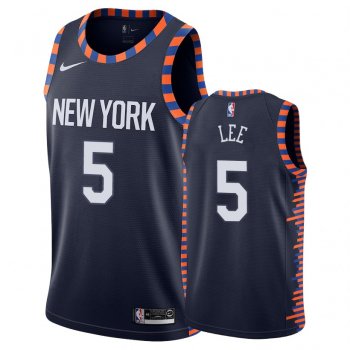 New York Knicks Courtney Lee #5 Navy 2018-19 City Edition Jersey