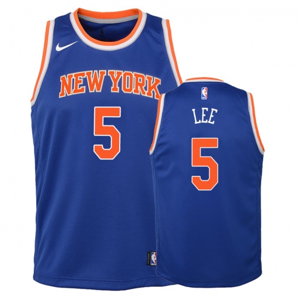 Youth New York Knicks Courtney Lee #5 Blue Icon Jersey