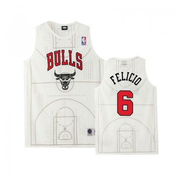 Chicago Bulls #6 Cristiano Felicio Basketball Court Jersey