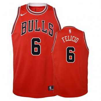 Youth Chicago Bulls #6 Cristiano Felicio Icon Jersey