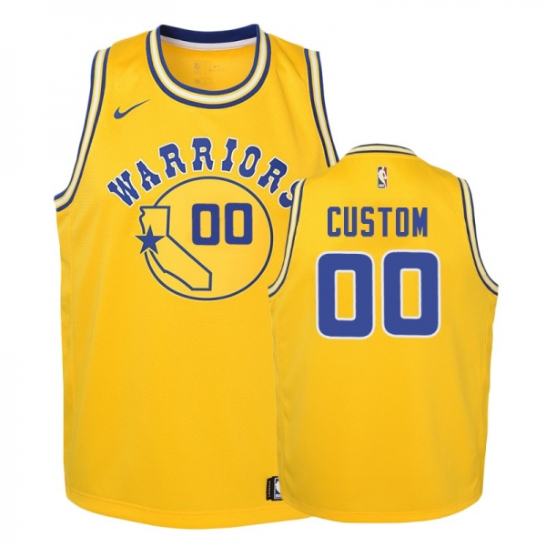 Golden State Warriors #00 Custom Hardwood Classics Jersey