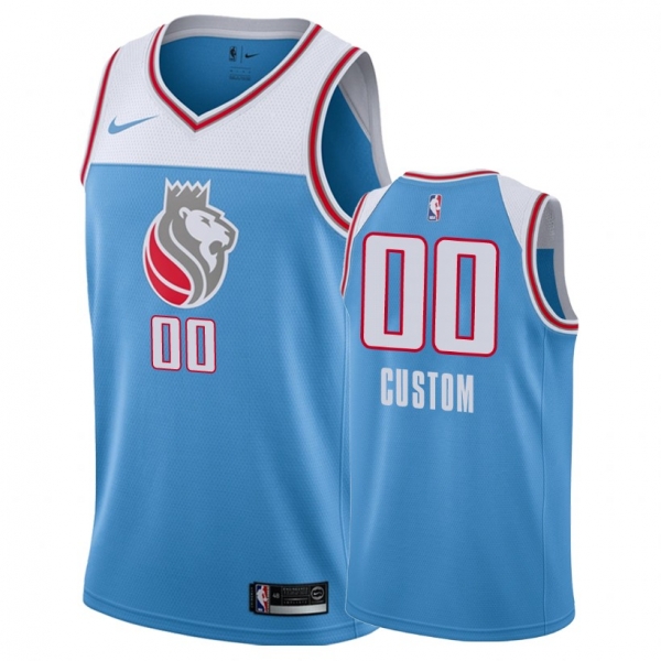 Sacramento Kings Custom #00 Blue City Jersey