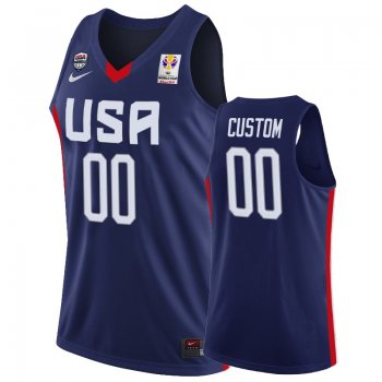 USA Team #00 Custom FIBA Basketball World Cup Jersey