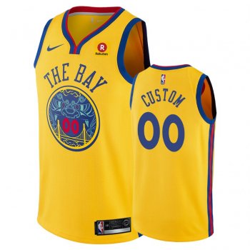 Utah Jazz Custom #00 Gold City Jersey