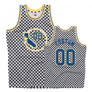 Golden State Warriors #00 Custom Checkerboard Jersey