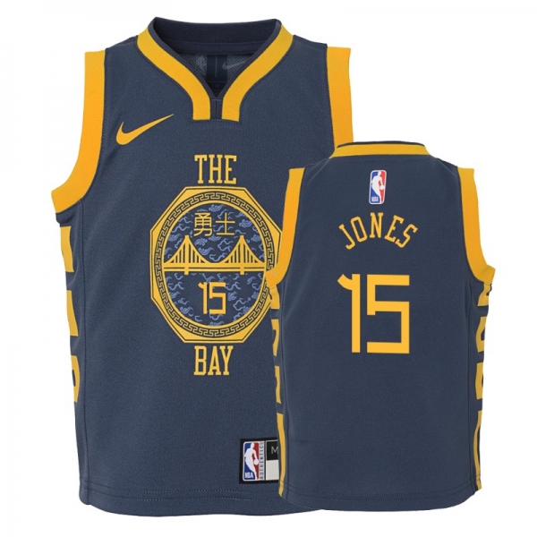 Youth Golden State Warriors #15 Damian Jones City Jersey