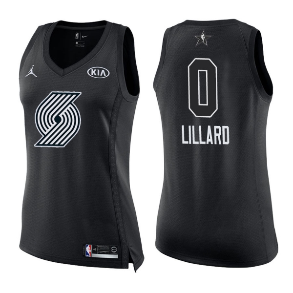 Women's Portland Trail Blazers #0 Damian Lillard All-Star Jersey