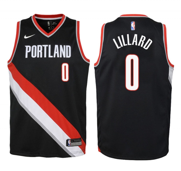 Youth Portland Trail Blazers #0 Damian Lillard Icon Jersey