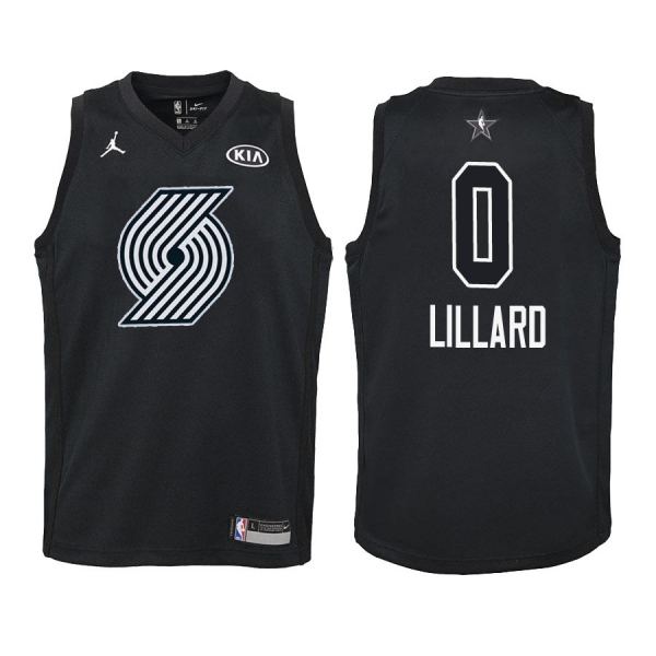 Youth Portland Trail Blazers #0 Damian Lillard All-Star Jersey