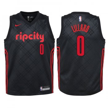 Youth Portland Trail Blazers #0 Damian Lillard City Jersey